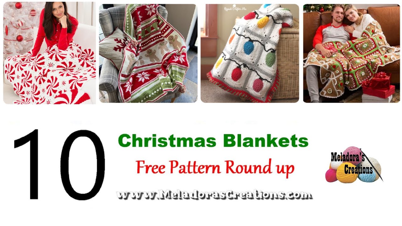 10 Festive Free Crochet Patterns For Cozy Christmas Blankets!