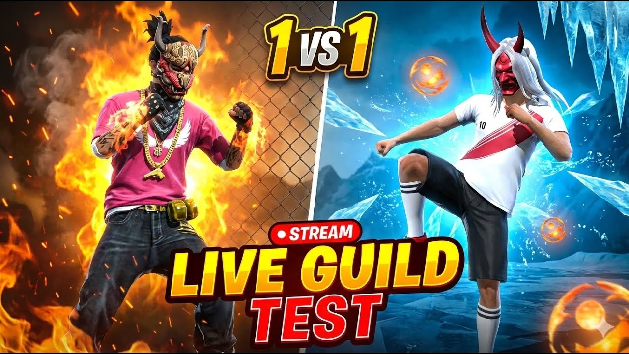 FREE FIRE LIVE 😎 1v1 GUILD TEST | TEAM CODE GIVEAWAY | #freefirelive #gyangaming #shortsfeed