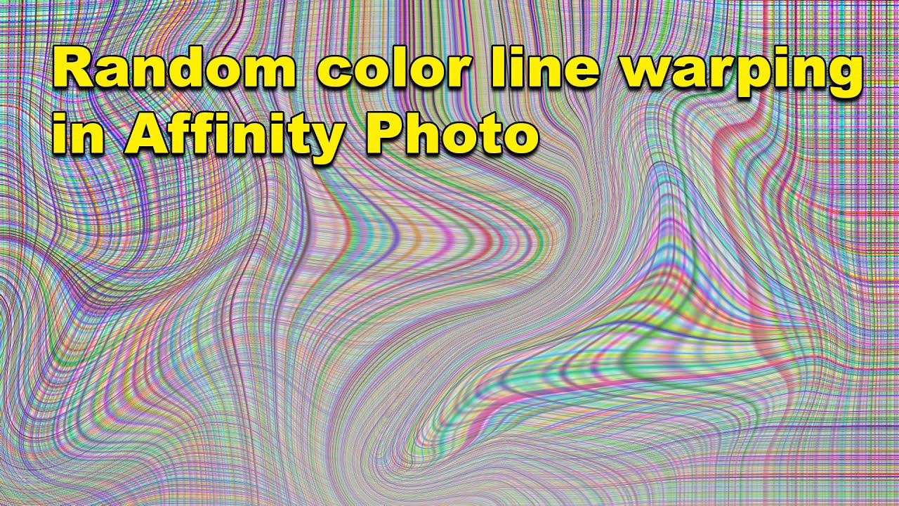 Affinity Photo : Create colorful random lines warped design tutorial
