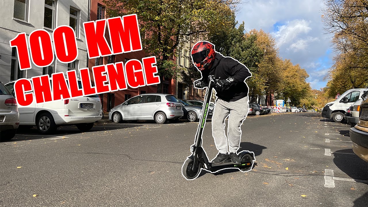 100km mit dem E-SCOOTER fahren! | Challenge