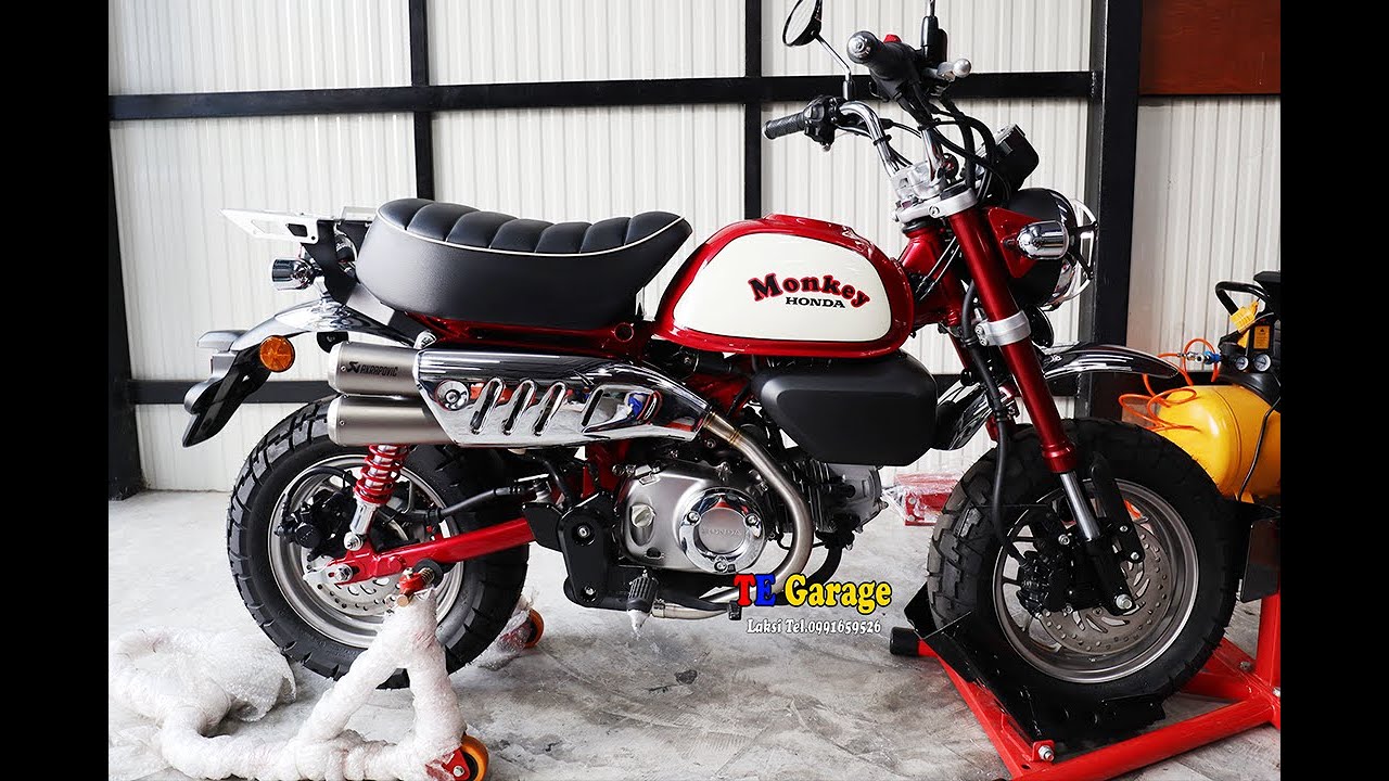 Honda monkey 125 Akrapovic slip on sound check