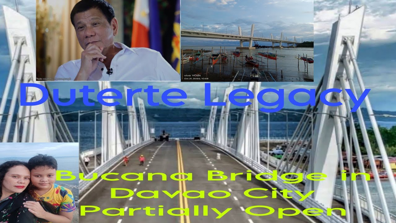 TATAK DUTERTE BUCANA BRIDGE IN DAVAO CITY ANG PINAKA SIKAT NA TULAY PARTIALLY OPEN #duterte #fyp 