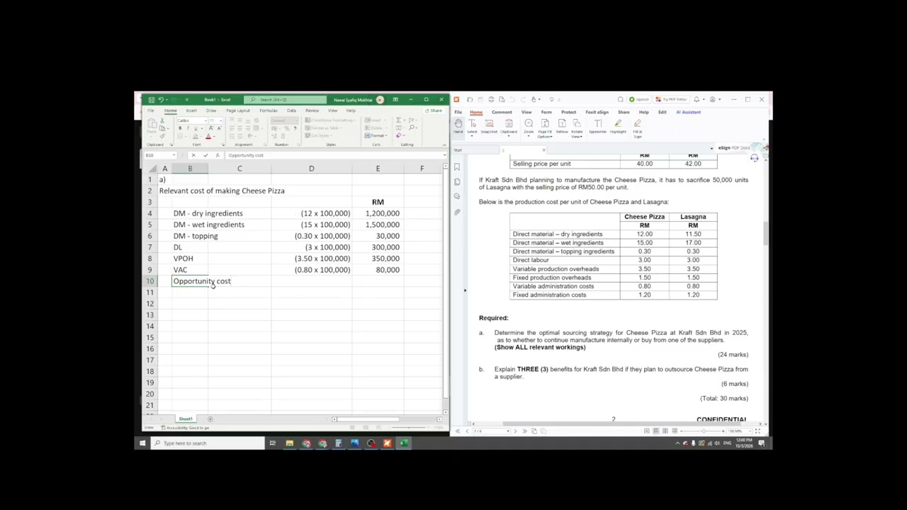 Short-term Decision Making : Make or Buy