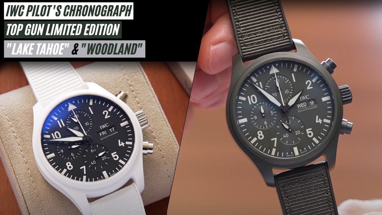 HANDS-ON: IWC reveal two new Top Gun Chronographs in “Lake Tahoe White” & “Woodland Green” ceramic
