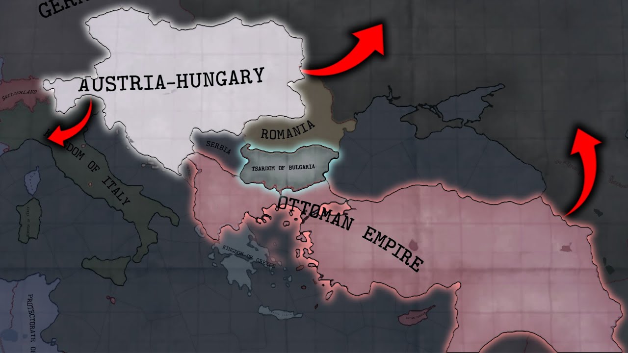 What If Germany's Allies Were A Little More Useful In WW1 - Hoi4 Timelapse
