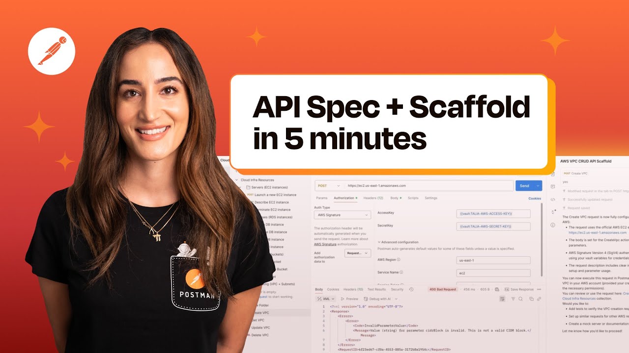 Быстрое написание спецификации API и скаффолда с помощью Postman Agent Mode