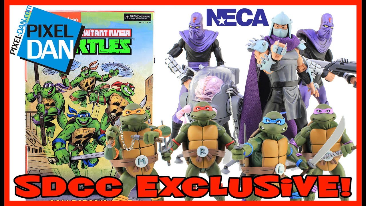 Teenage Mutant Ninja Turtles NECA Toys SDCC 2017 Exclusive Figure Set Video Review