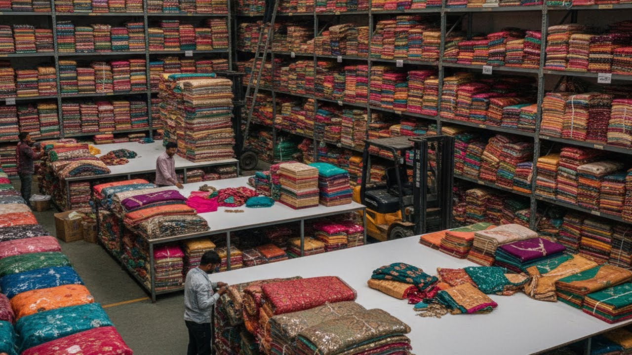 Surat real saree manufacturer | Pick & Drop Service | Factory Rates, World Wide Cash On Delivery