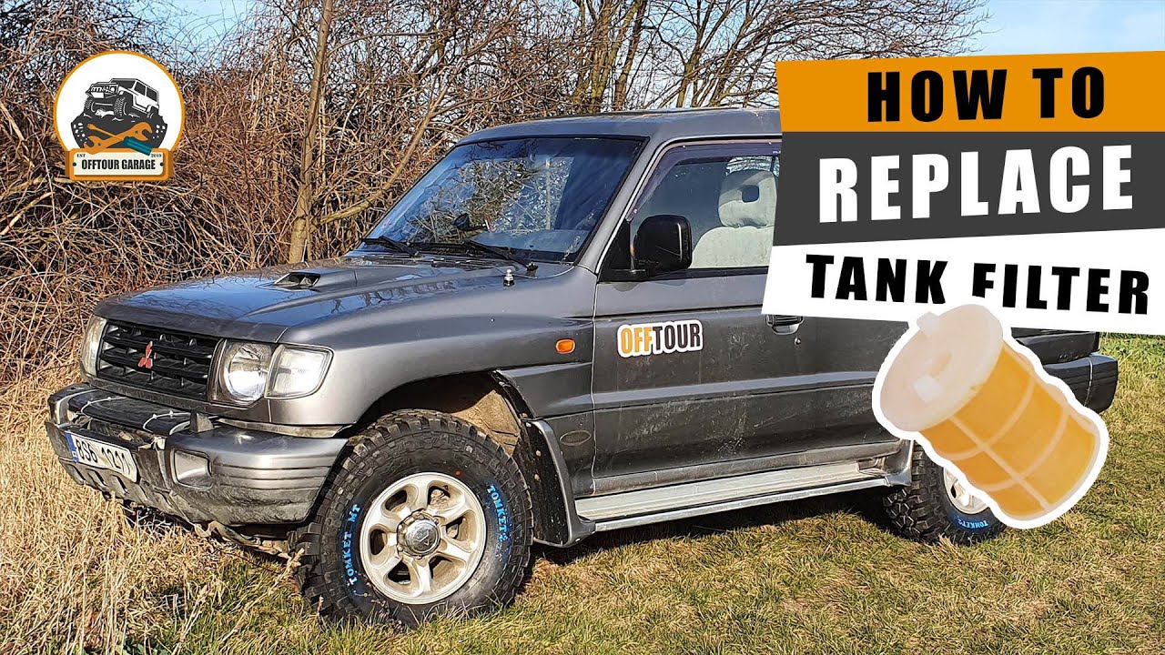 Как заменить топливный фильтр в топливном баке Mitsubishi Pajero II 2.8td