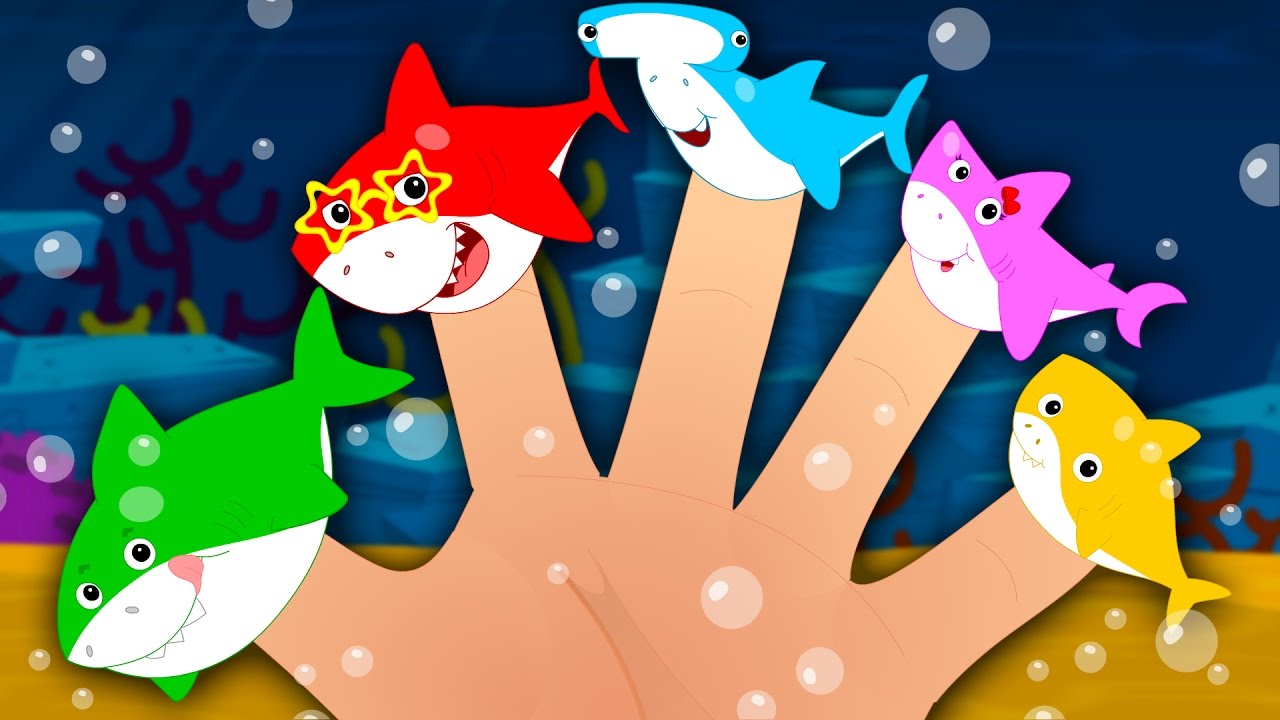 Finger Family Sharks | Sharks Song | Nursery Rhymes | Baby Songs