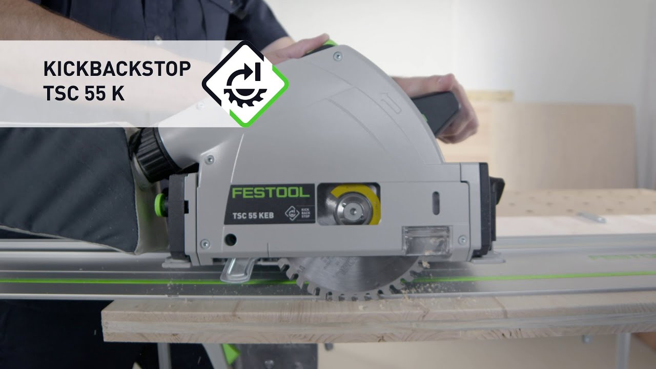 KickbackStop in the TSC 55 K cordless plunge-cut saw