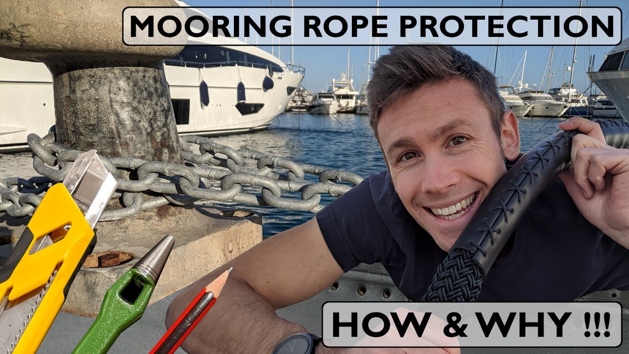 SUPERYACHT MOORING ROPE MAINTENANCE | How To Make Leather Chafing Gear To Protect Your Lines
