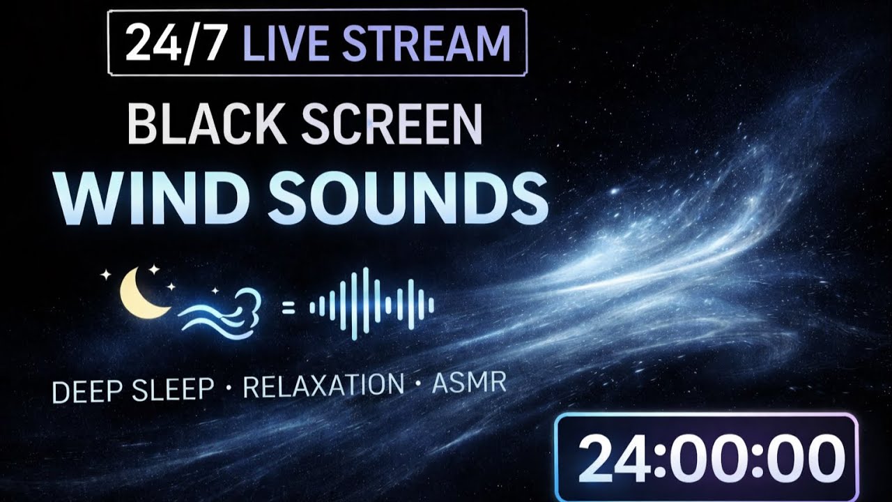 Fall Asleep in 3 Minutes 🌙 Deep Sleep Wind Sounds & Anxiety Relief • NO ADS | 24/7 Live