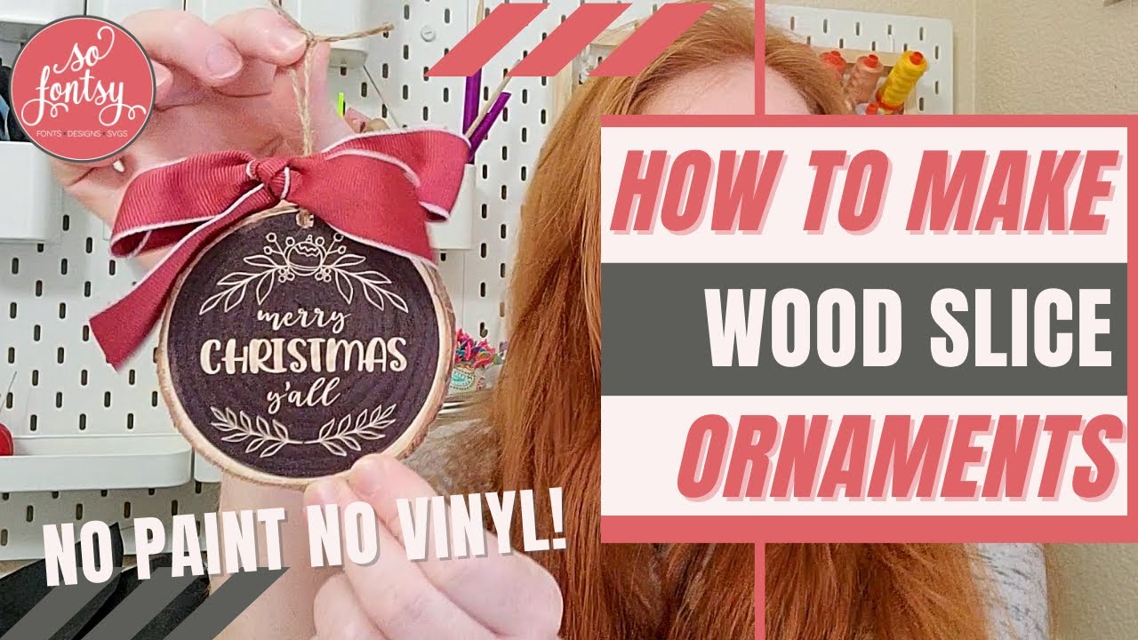 😍 DIY Wood Slice Ornaments