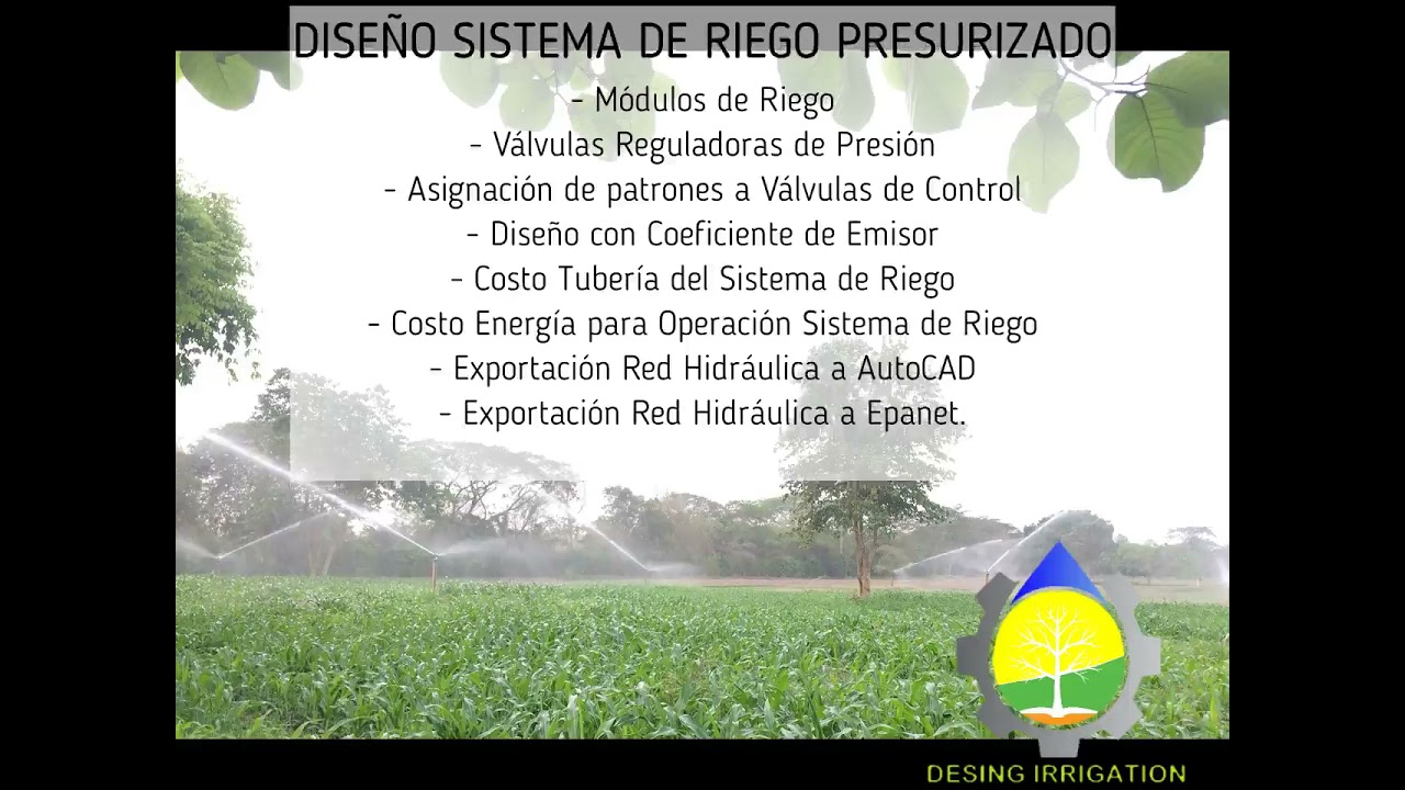 Diseño Sistema de Riego Predial por Aspersión  WaterCAD/WaterGEMS -Parte 3 de 3