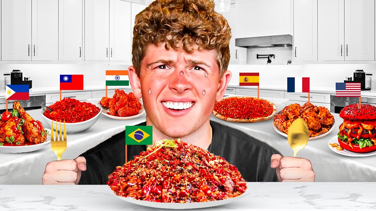 Eating The Spiciest Food From EVERY Country in The World!