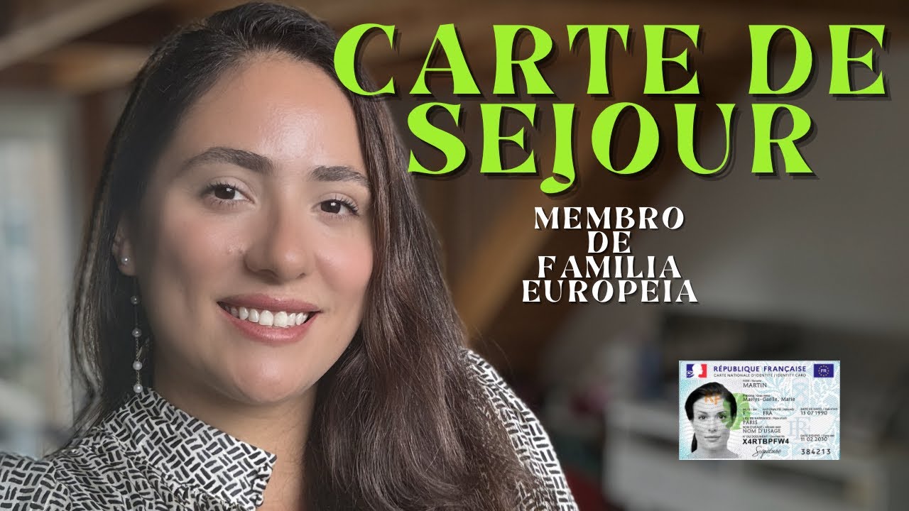 CARTE DE SEJOUR MEMBRO DE FAMÍLIA EUROPEIA (autorização de residência francesa) leia a descrição ✅
