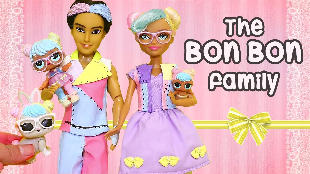 Sniffycat Barbie Families ! The BON BON Family & the Frisky Kitty ! Toys and Dolls Fun for Kids