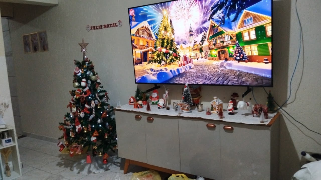 Vem decorar minha sala comigo para o natal 