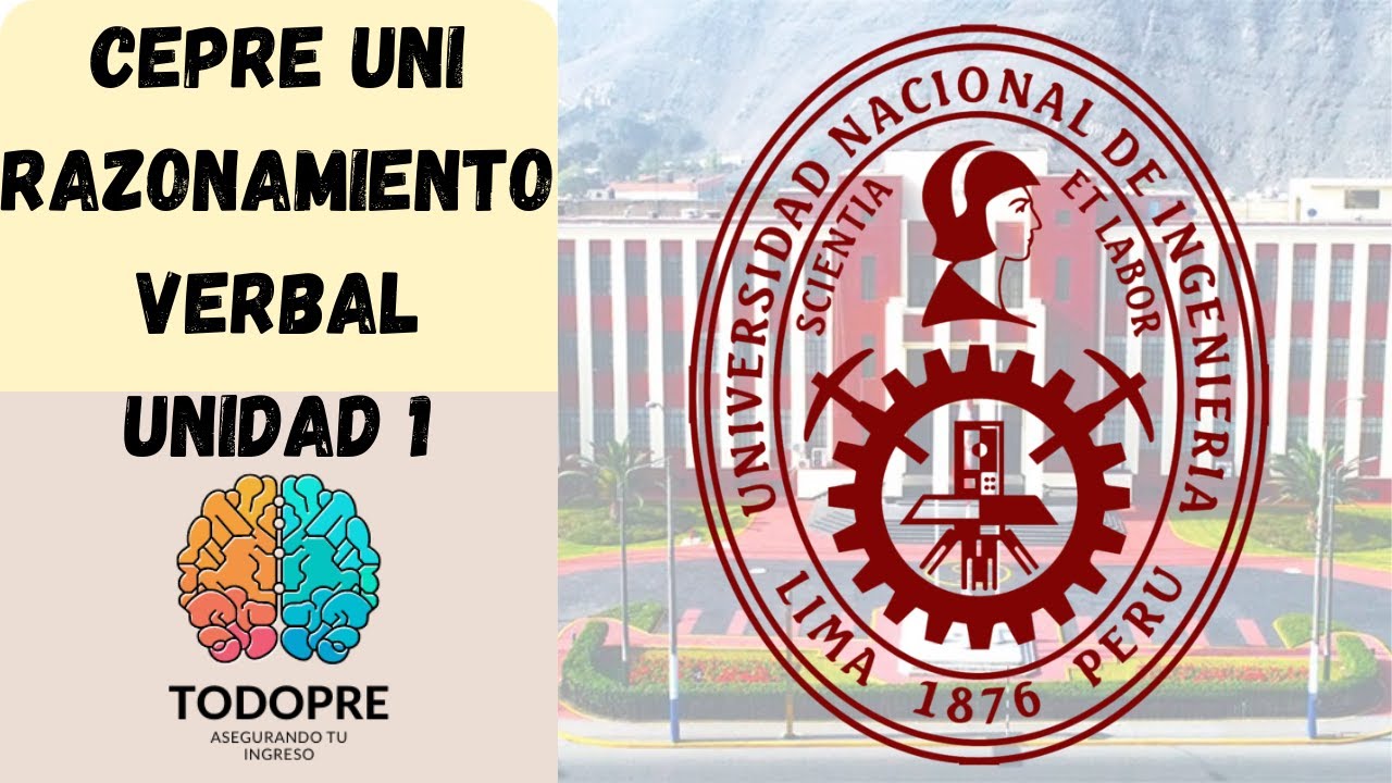 CEPRE UNI - RAZONAMIENTO VERBAL - SEMANA 1 -DEFINICIONES - ADMISIÓN UNI