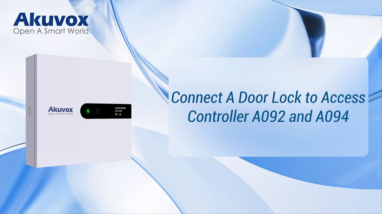 [Wiring]Connect A Door Lock to Access Controller A092 and A094