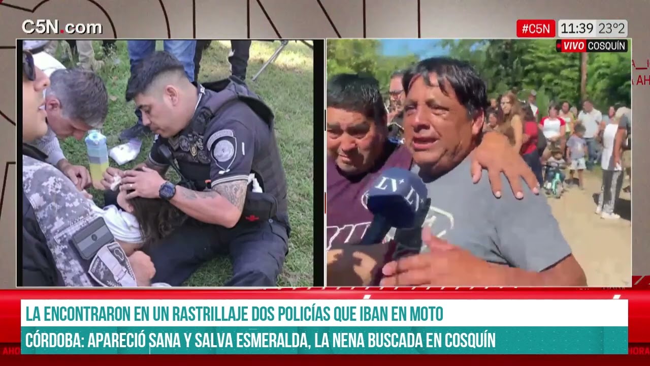 SALTA - Córdoba, Apareció sana y salva Esmeralda, la nena buscada en Cosquín #canal7salta
