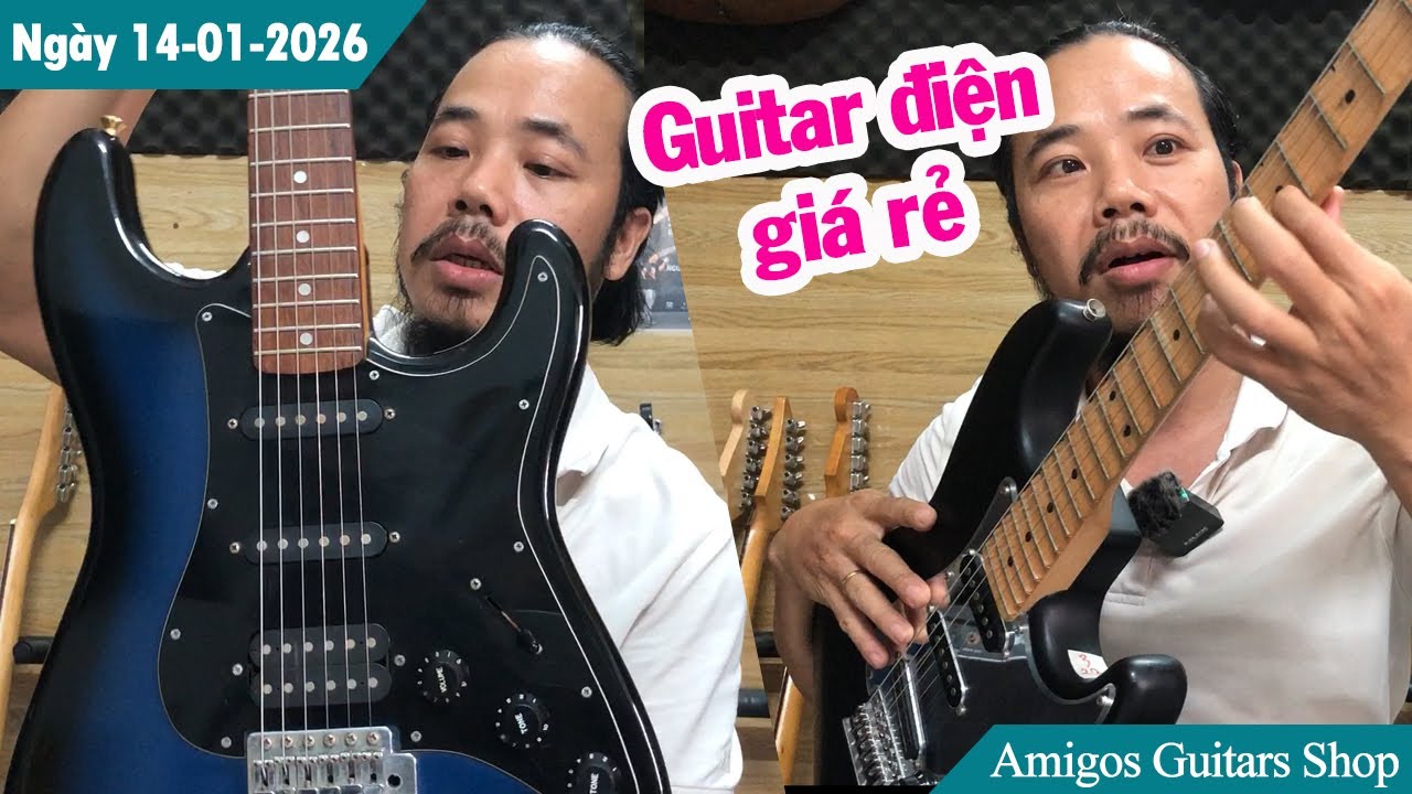 Guitar điện giá rẻ - nội địa Nhật - cấu hình HSS rất hay | Ngày 14-01-2026 | Amigos Guitars Shop