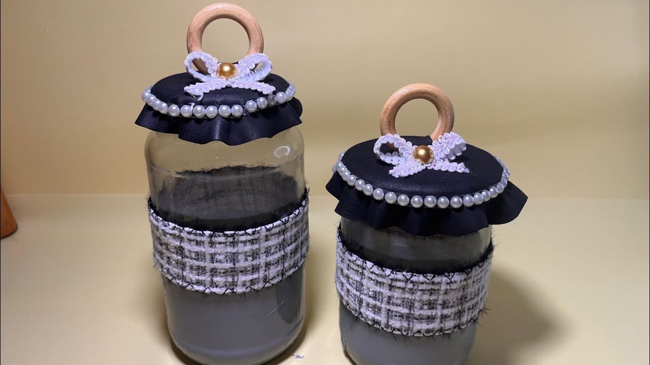 Incrível ideia de decoração reutilizando pote de vidro-DIY #diy passo a passo super fácil de fazer