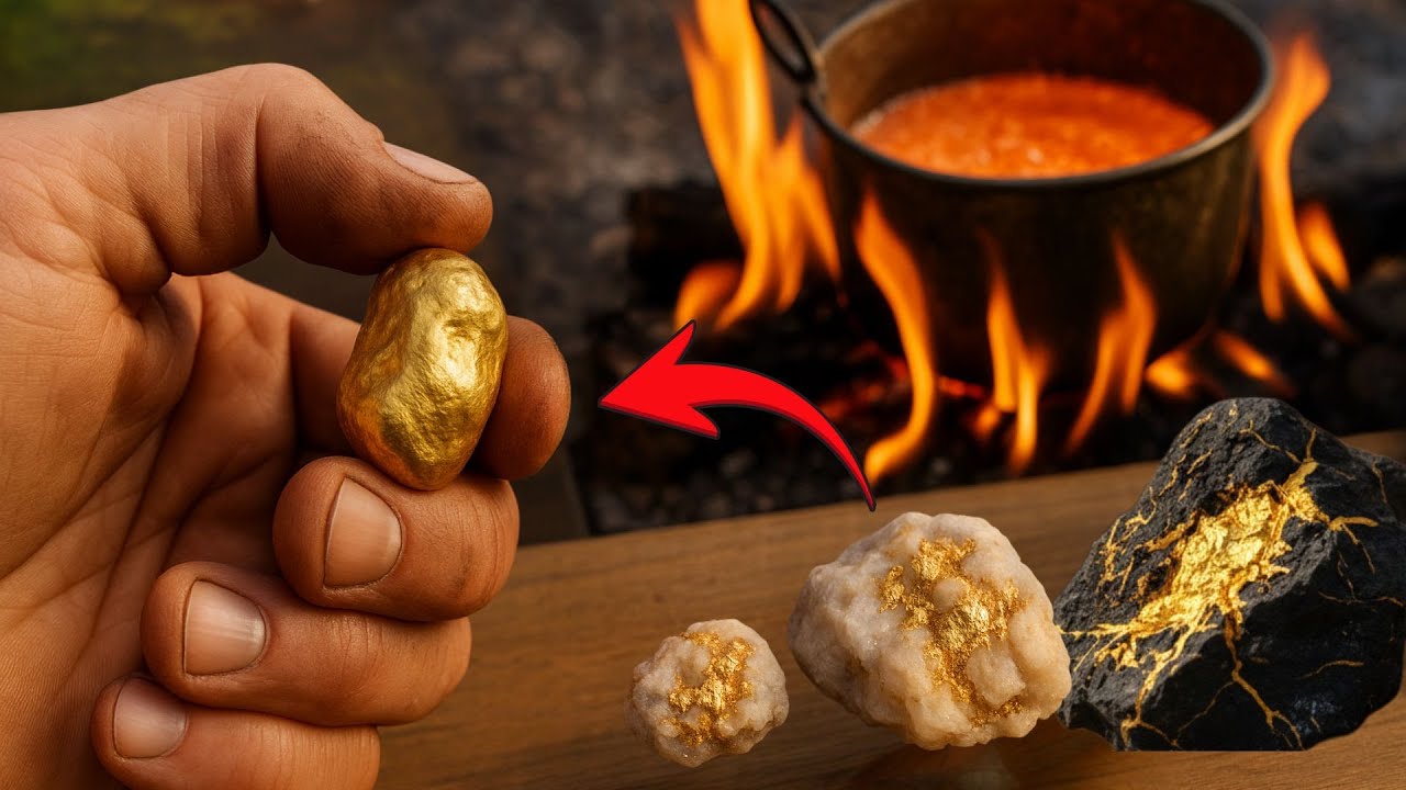 Mira lo que el fuego hace con las rocas y el oro que deja atrás