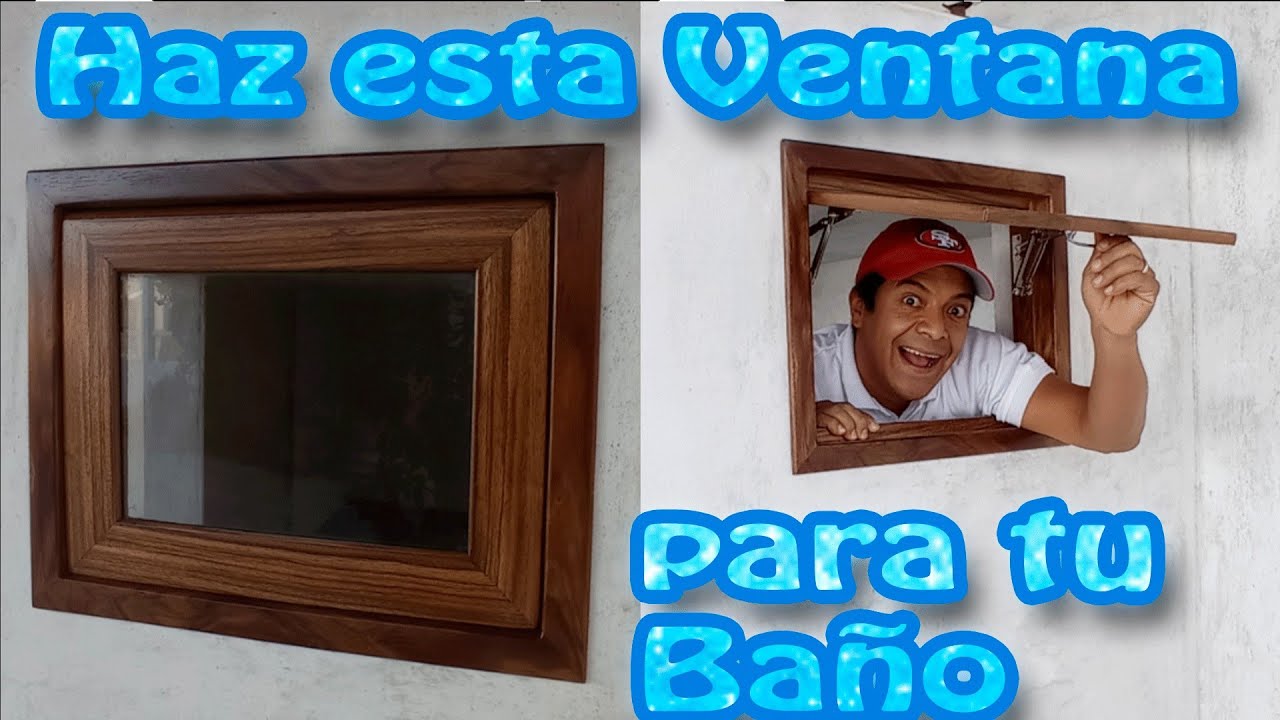 COMO HACER UNA VENTANA DE PROYECCION DE MADERA / VENTANA PARA SANITARIO #elmueblemoderno