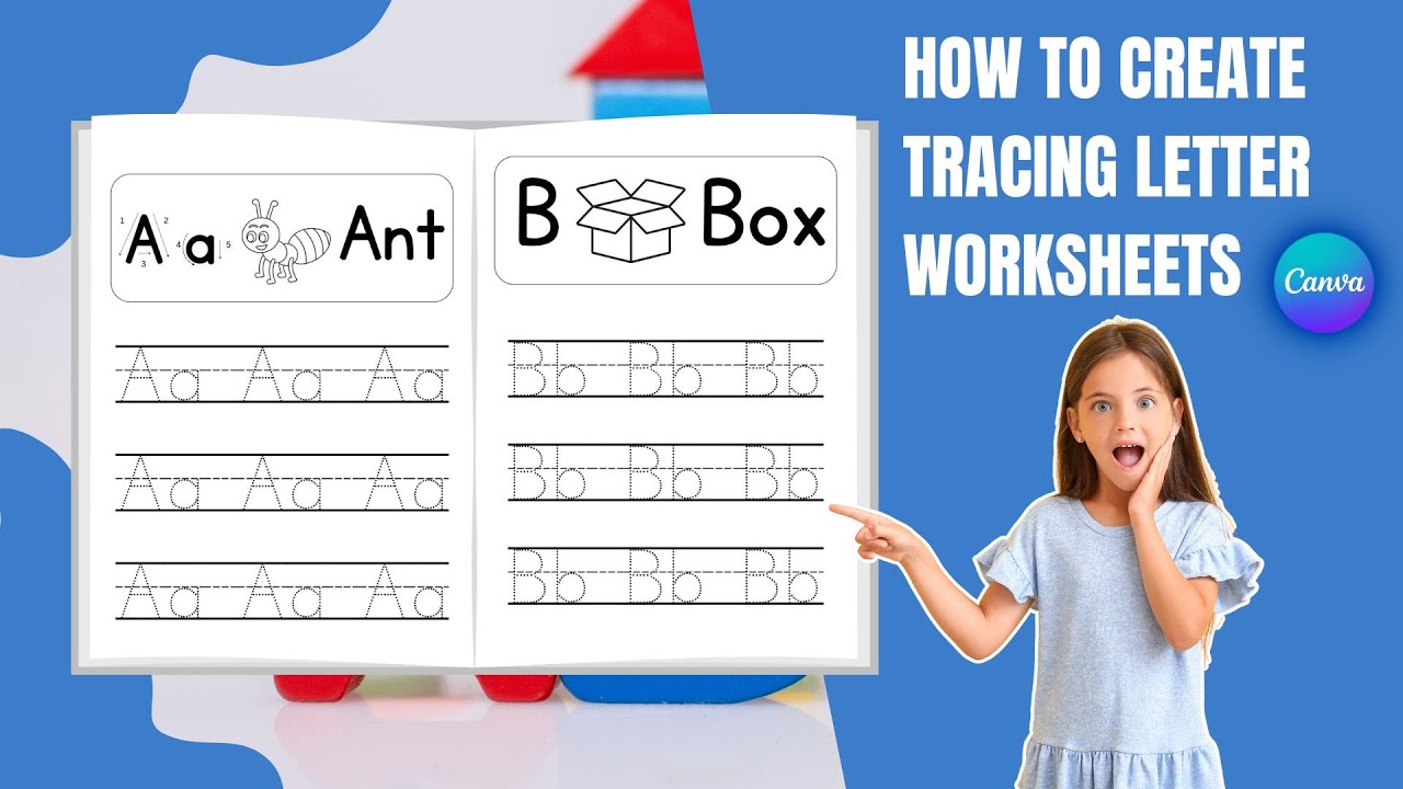 How to Create Tracing Letter in Canva (Without the annoying music bg)