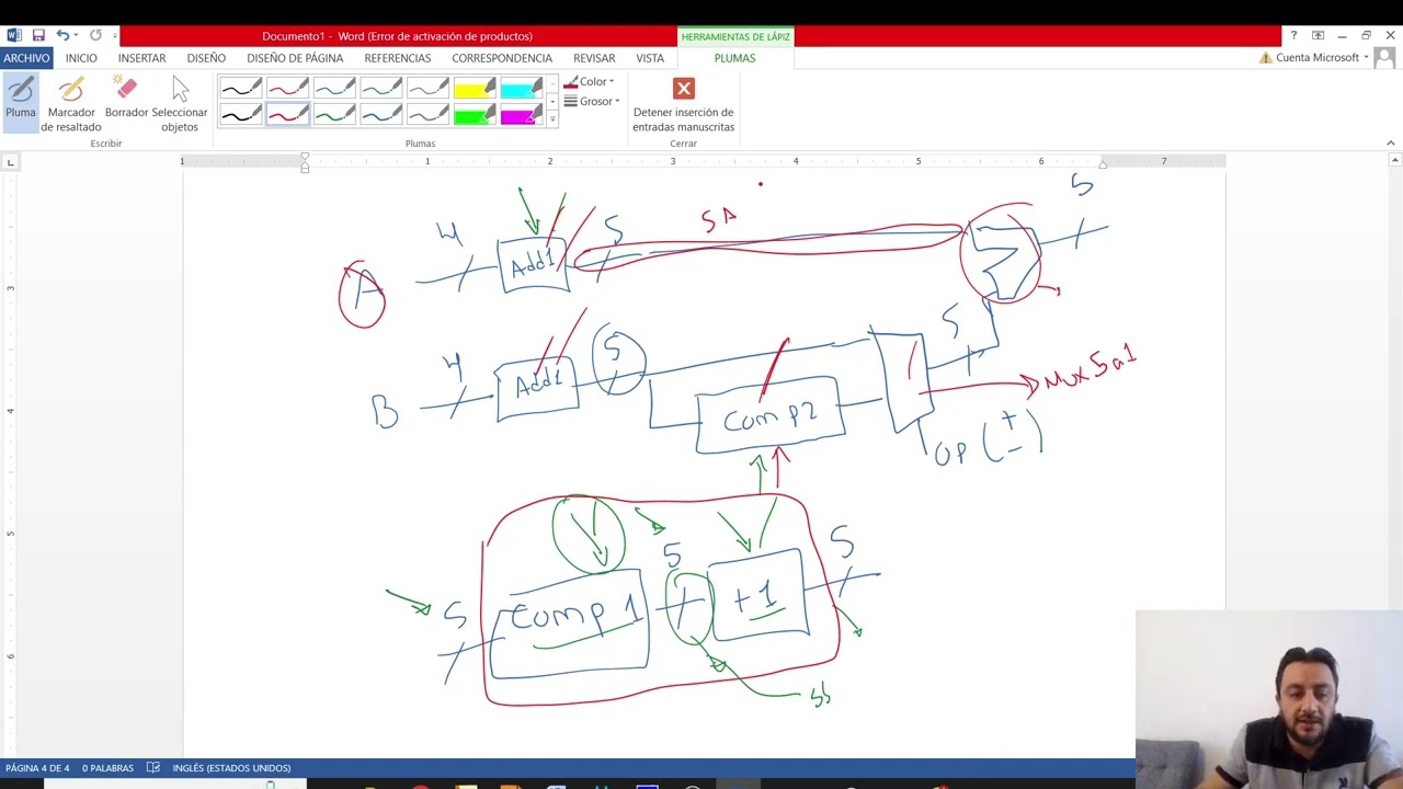 Suma y Resta de 4 bits signados en VHDL