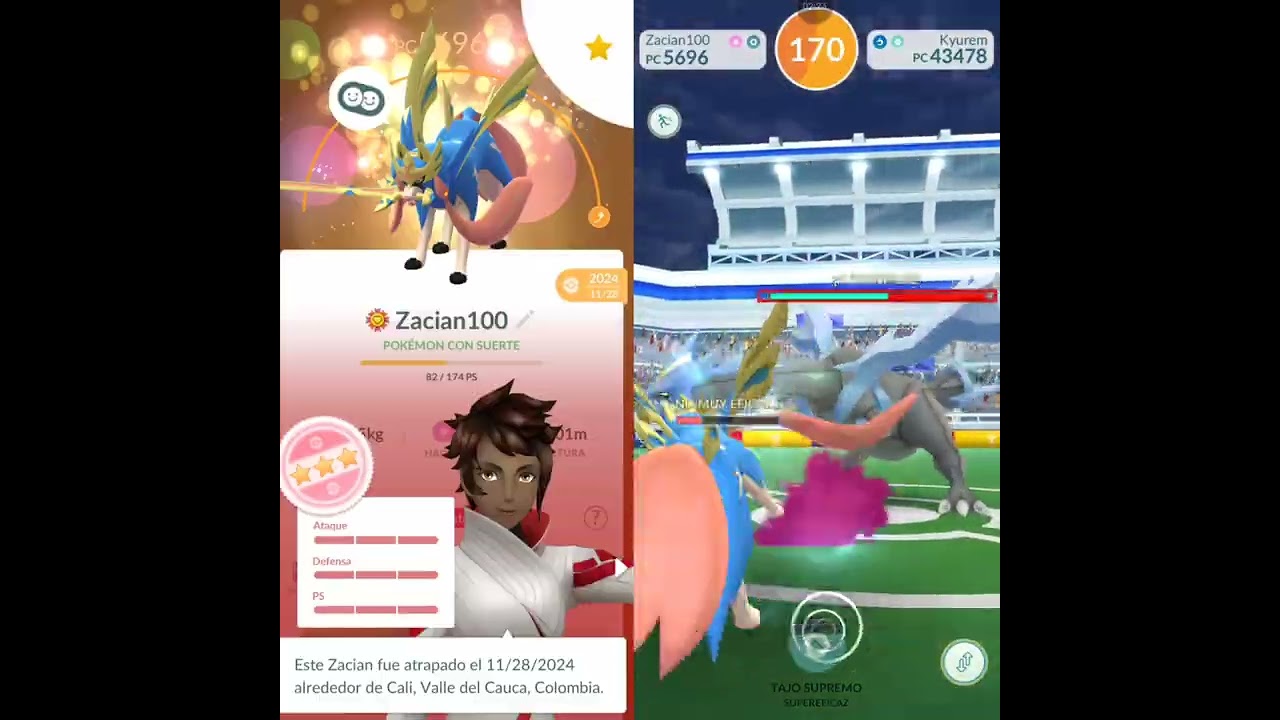 Raid Solo Kyurem/Dragon Breath/Dragon Claw VS Crowned Sword Zacian(Snow Weather, No🗡️)