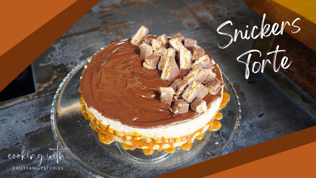 No bake Snickers Torte | schnelles und einfaches Rezept