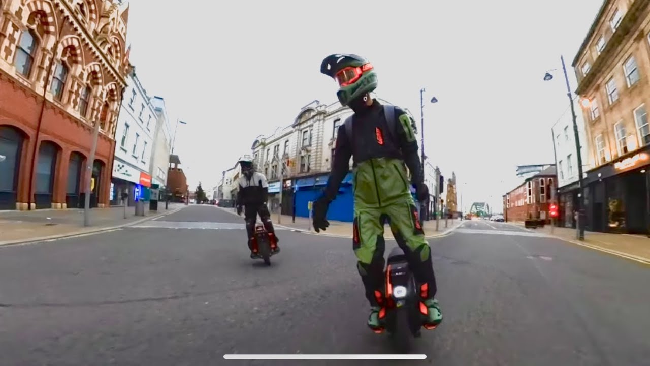 Inmotion V14 & Begode Extreme EUC Ride (Blitz) to the City of Sunderland 🇬🇧 (illegal in the uk)