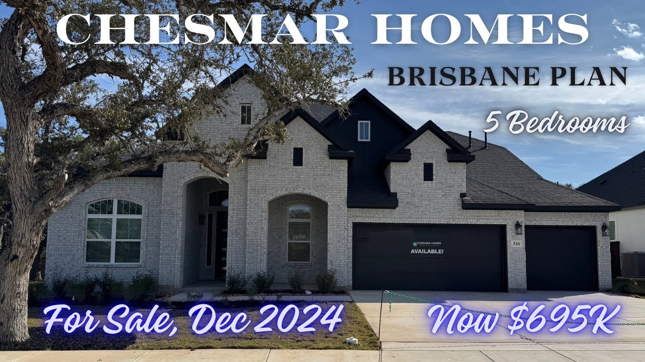 Chesmar Homes, Brisbane Plan, For Sale, Cibolo Tx, Dec 2024