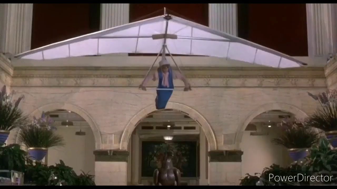 hang gliding scene in Mannequin