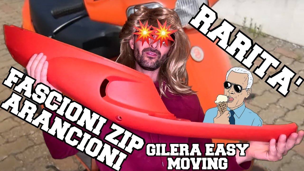 RARITA'😮 FIANCHETTI PIAGGIO ZIP ARANCIONI + COPERCHIO ISPEZIONE CANDELA ARANCIONE Gilera Easy Moving