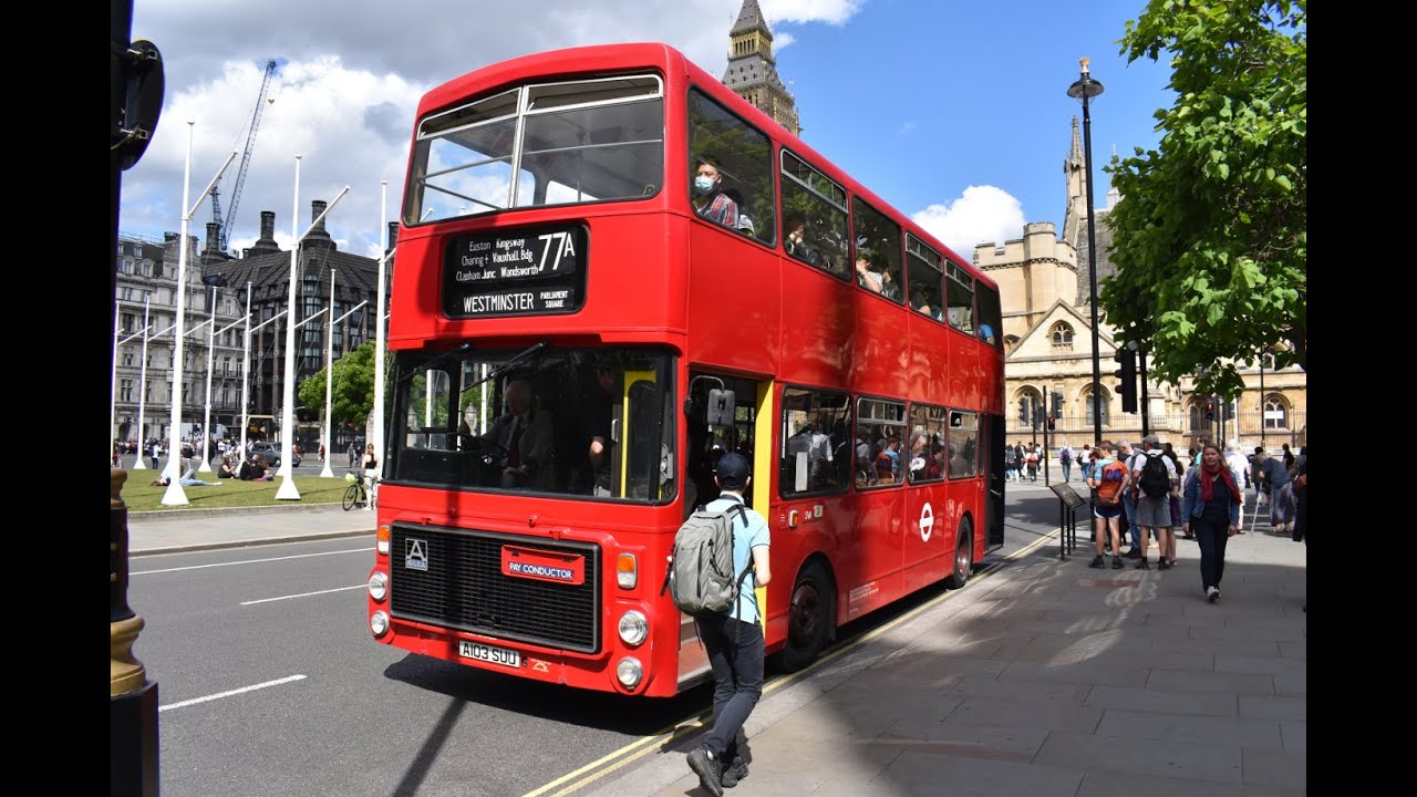 Journey on London Bus Heritage Route 77A Volvo Ailsa B55 Alexander RV V3 A103 SUU