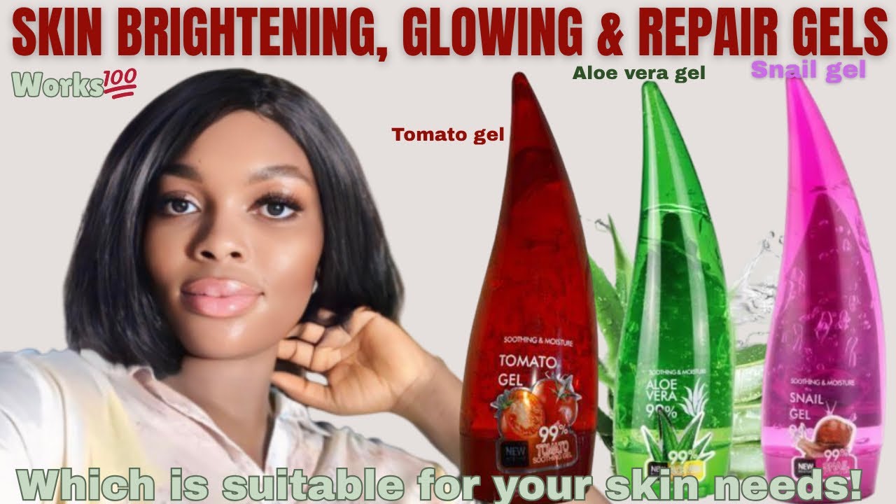 Aloe Vera Gel For Skin Brightening💫Snail Gel & Tomato Gel For Skin |How to use aloe vera gel on skin
