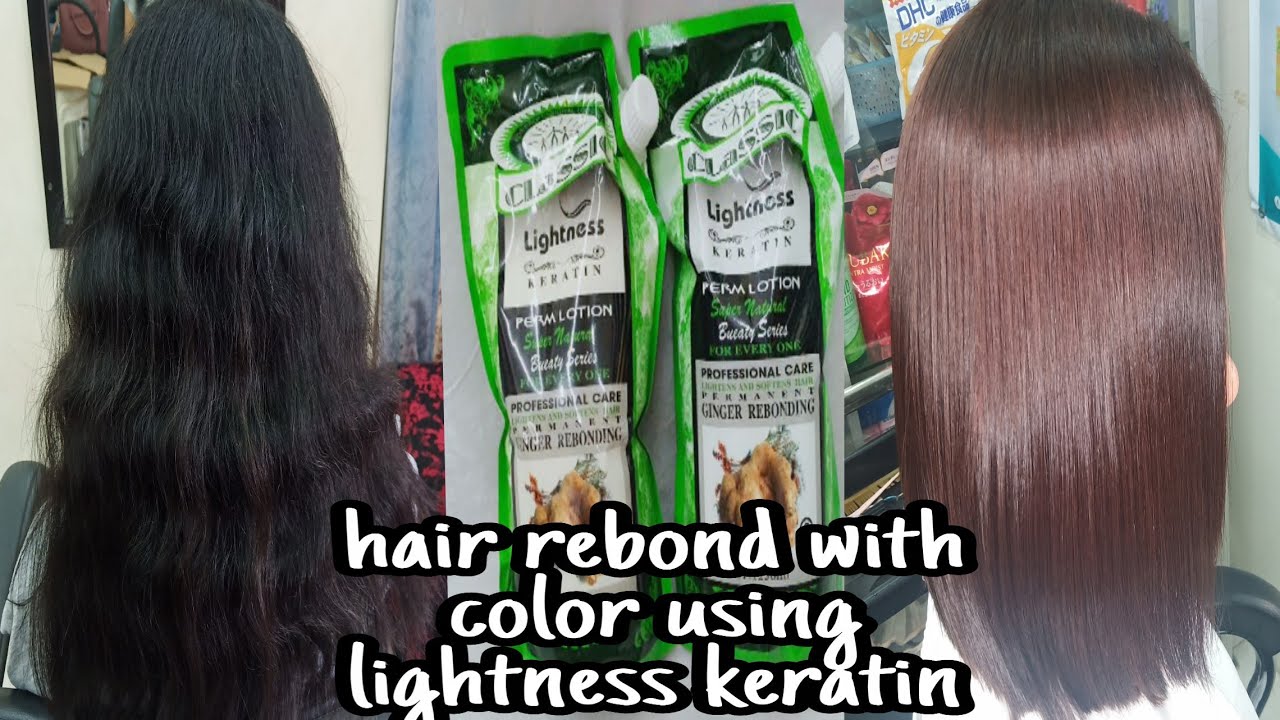 hair rebond with color using lightness keratin review | hair vlog no. 6