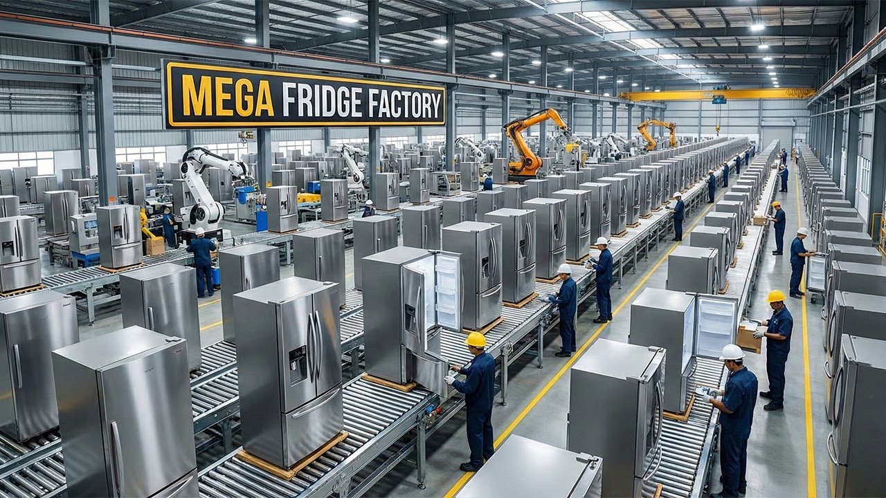 Inside a Modern Refrigerator Factory: From Raw Steel to Finished Fridge (Full Process)