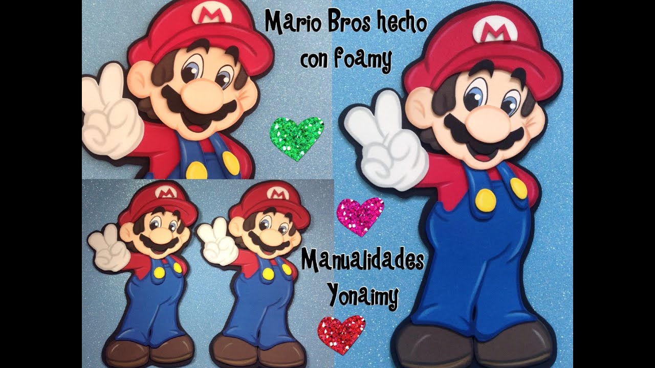 MARIO  BROS  HECHO CON  FOAMY O  GOMA EVA  PARTE 1