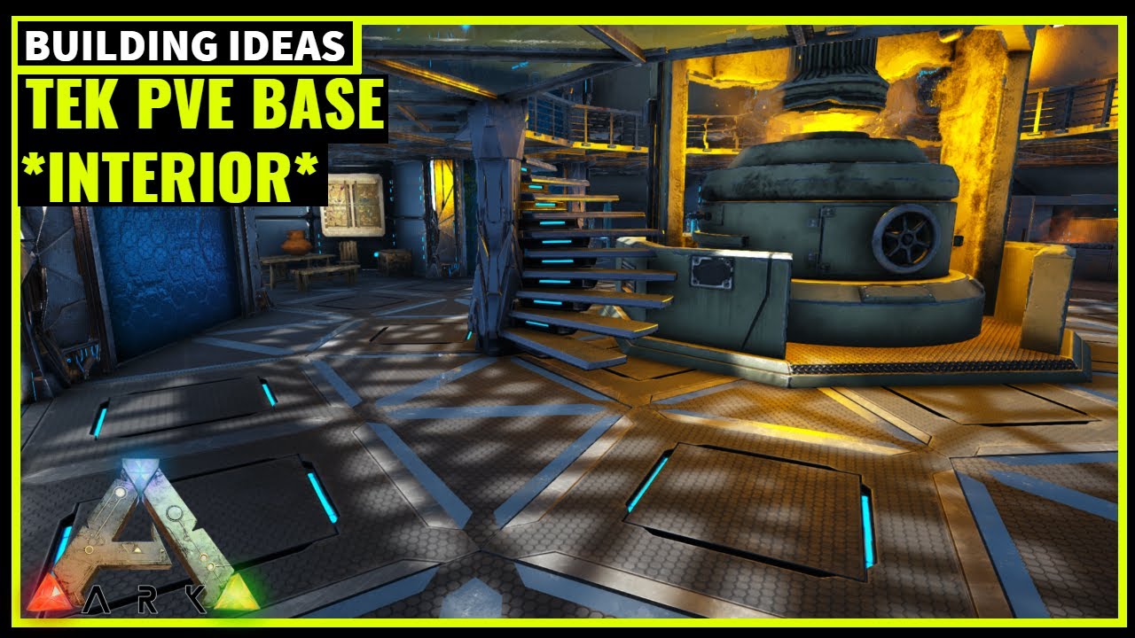 HOW TO BUILD A TEK PVE BASE *INTERIOR* (GENESIS 2) | ARK SURVIVAL
