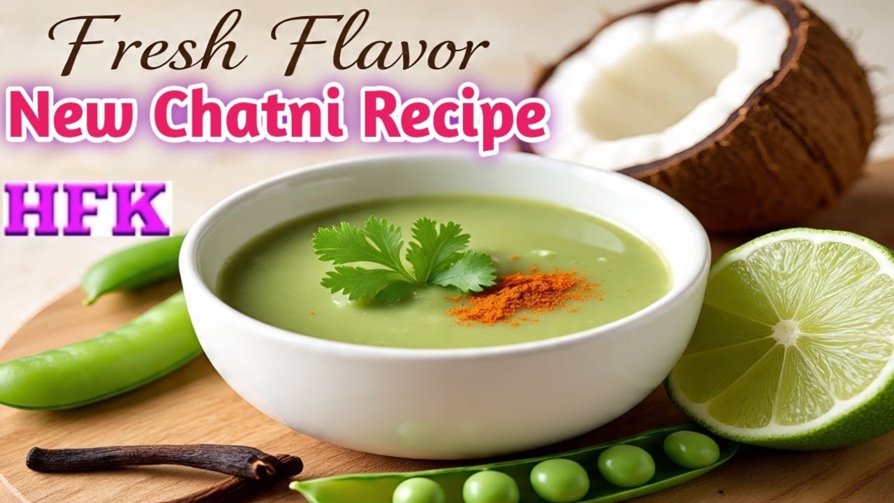 नारियल मटर की चटनी Coconut green peas chatni