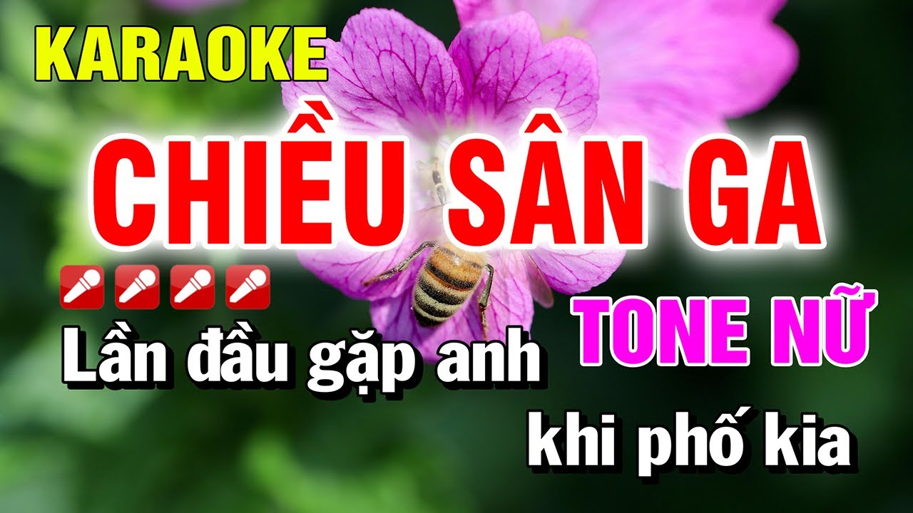 Karaoke Chiều S&acirc;n Ga Tone Nữ Nhạc Sống Beat Mới | Nguyễn Linh