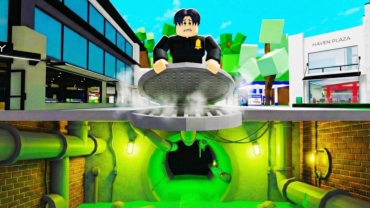 DO NOT GO IN THE SECRET SEWERS.. ⚠️ (Roblox Brookhaven 🏡RP)