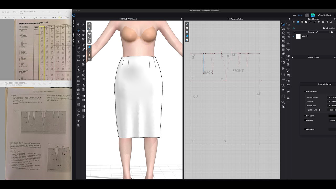 DRAFT A SKIRT SLOPER IN CLO3D