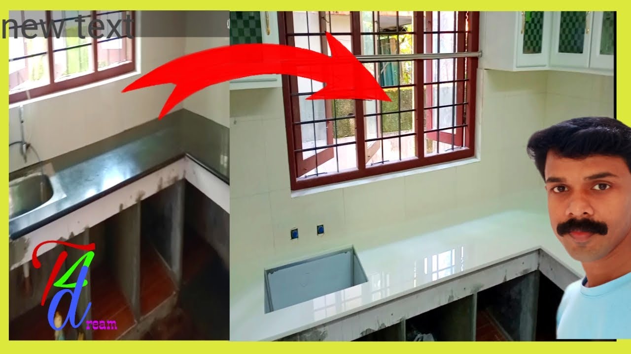 How to fix nano white on a granite countertop നാനോ വൈറ്റ് സ്ലാബ് എങ്ങനെ  ഒട്ടിക്കാം #nano white
