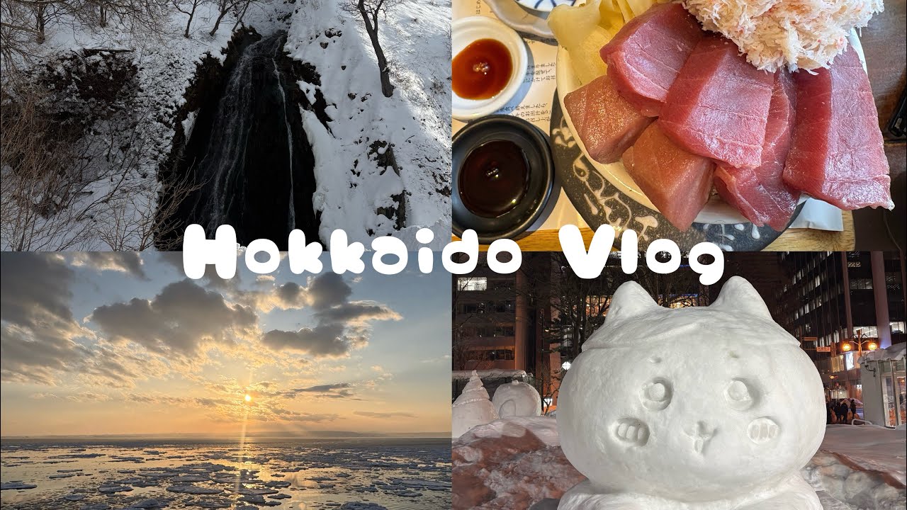 【Hokkaido Vlog☃️】流氷と雪まつり| 20代最後の旅行🐼